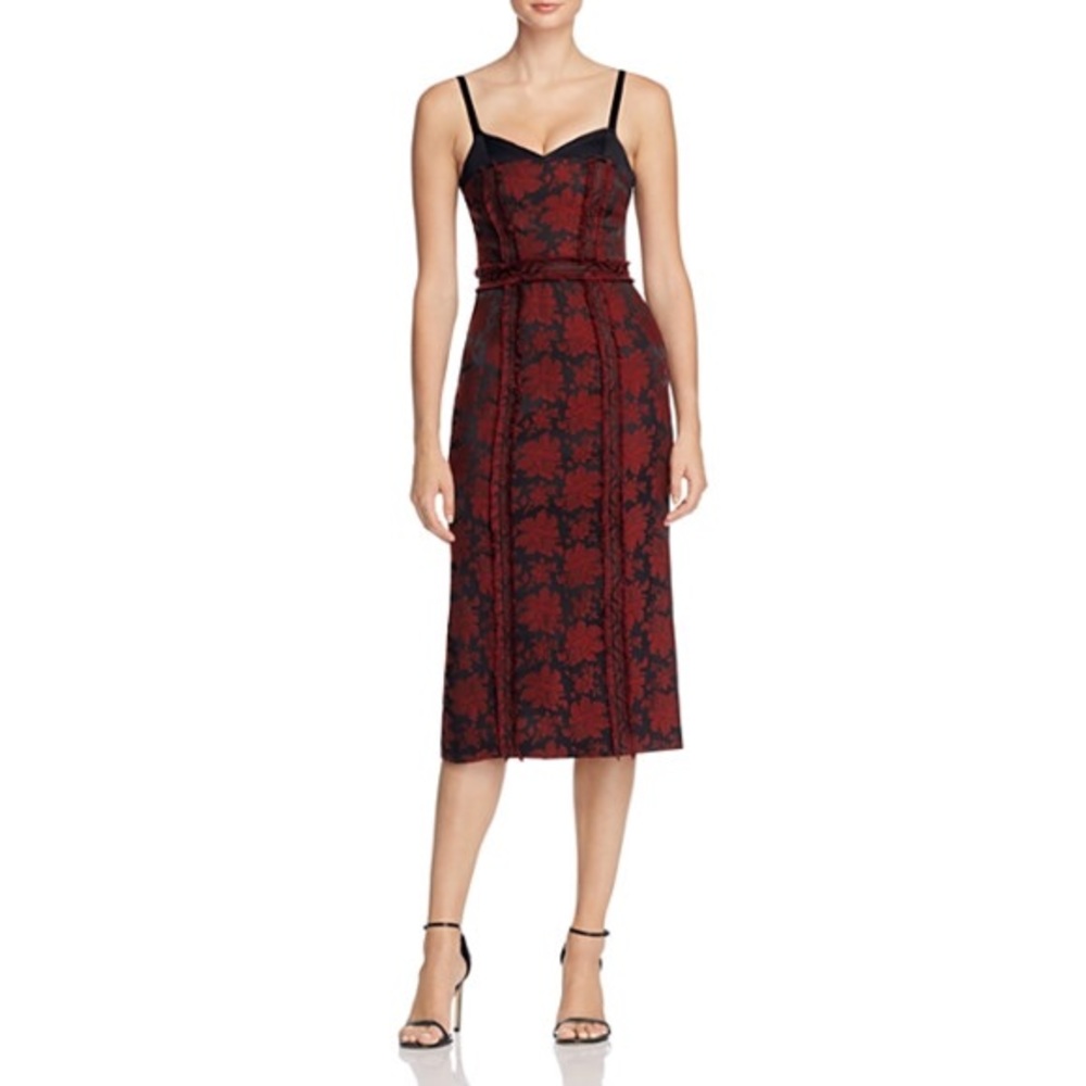 Cinq a Sept Marsolais Floral Jacquard Sheath Dress